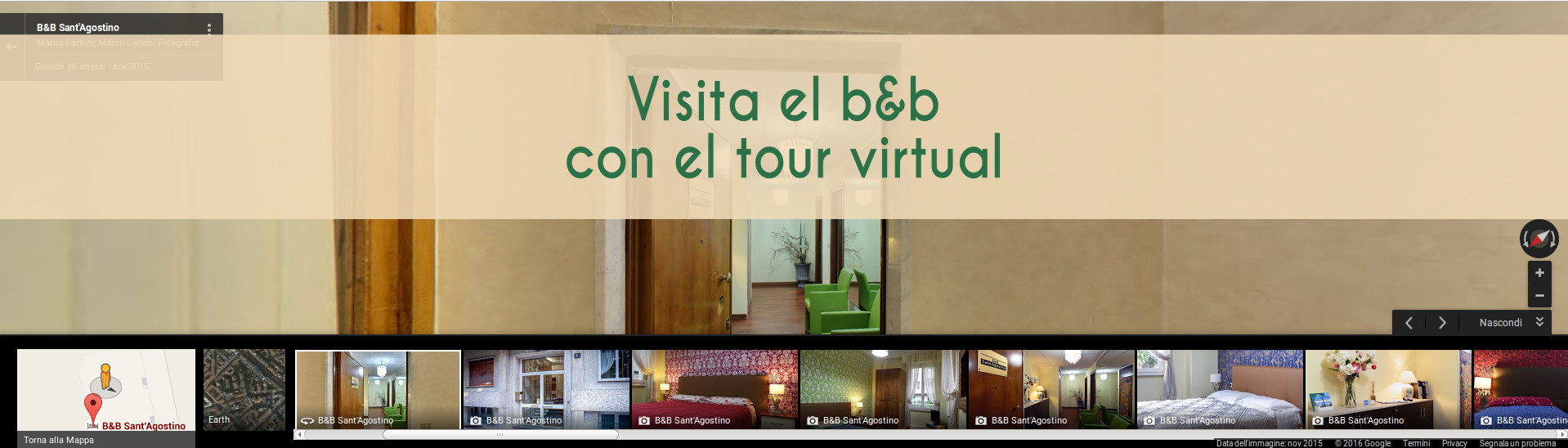 Visita el b&b Sant'Agostino con el tour virtual